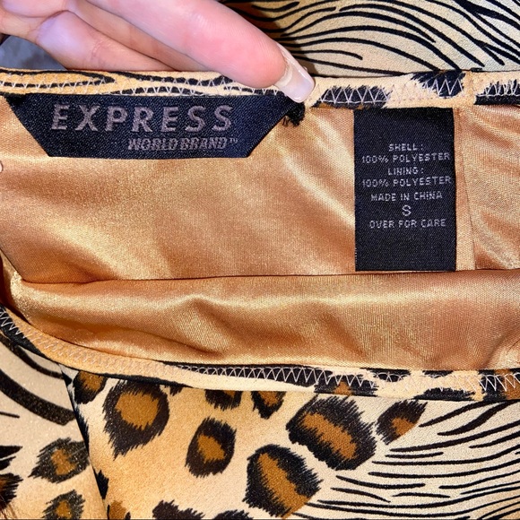 Vintage 90’s Express Animal Print Skirt - Picture 3 of 3